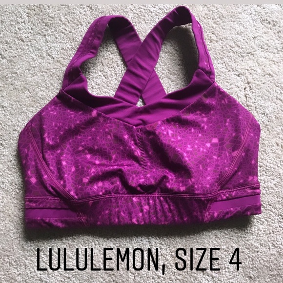 Lululemon Rack Pack bra, purple pink size 4 - Picture 4 of 8